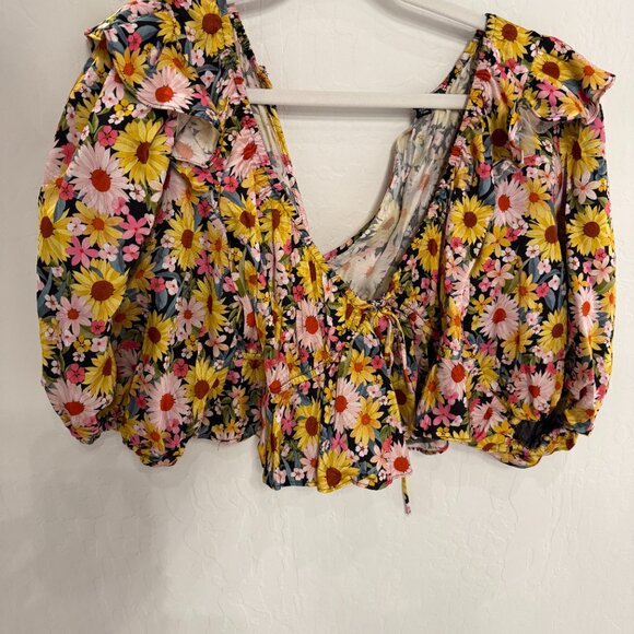 For Love & Lemons Glenn Crop Top Size M / Yellow - Picture 5 of 5